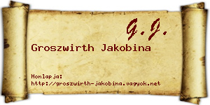 Groszwirth Jakobina névjegykártya