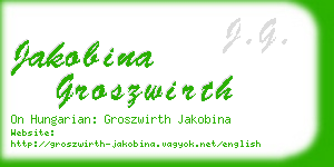 jakobina groszwirth business card